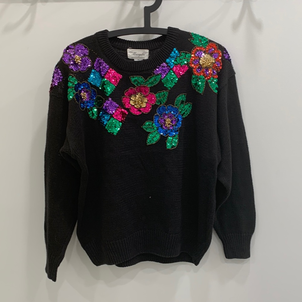Vintage colourful sequins sweater - Christmas 🎄 sweater Perhaps ?